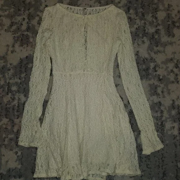 Free People Lace Keyhole Long Sleeve Dress - Picture 4 of 13